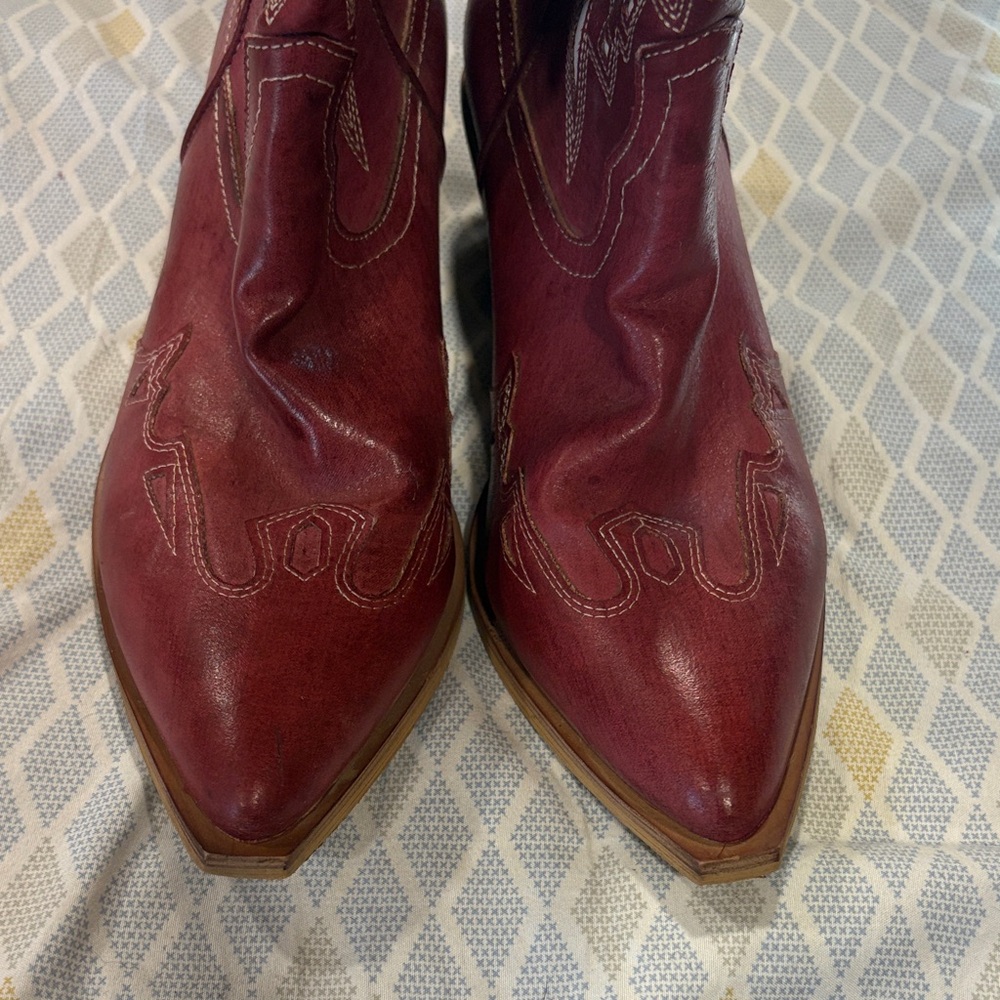 Red Western Cowboy Boots - Picture 3 of 5